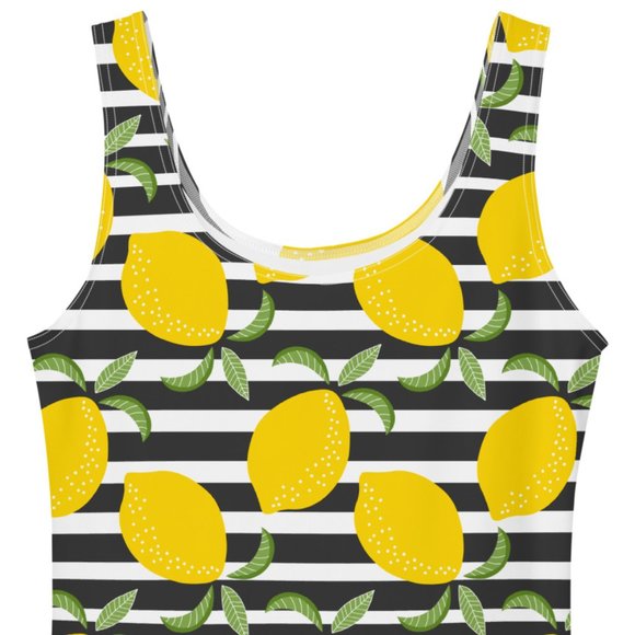 Stripe Lemon Summer Pin Up Dress - Picture 2 of 14